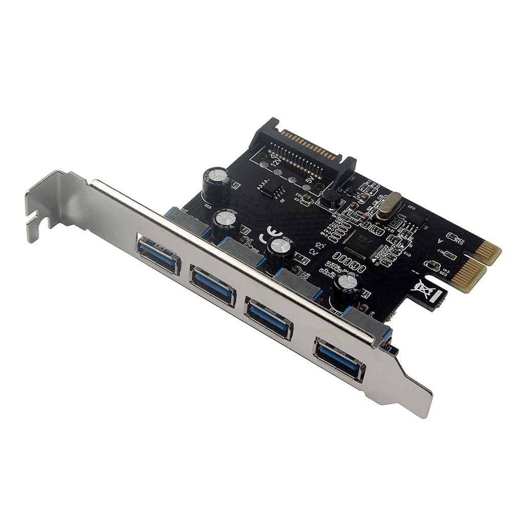 Карта расширения USB PCIe, 4 порта USB 3,0 для PCI Express, адаптер контроллера PCI-E для USB3.0 с 4 портами