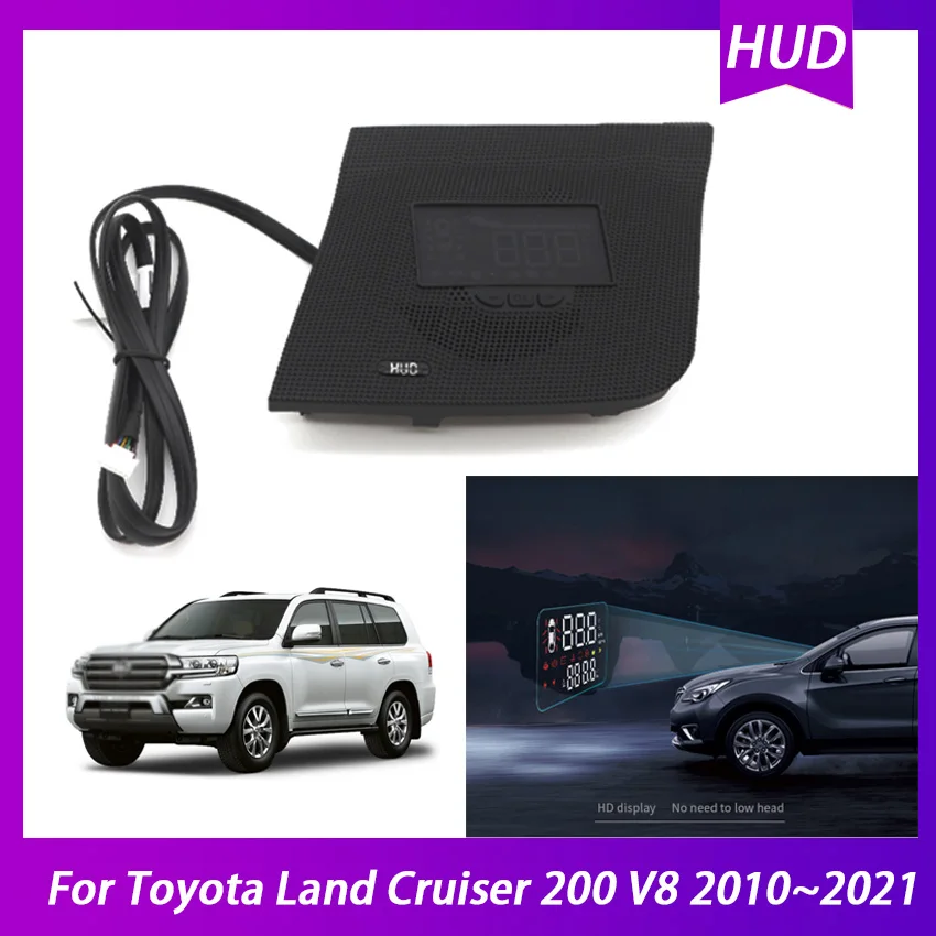 For Toyota Land Cruiser J200 V8 2010-2021 Auto Head Up Display HUD Car  Accessories Windshield Projector Alarm System