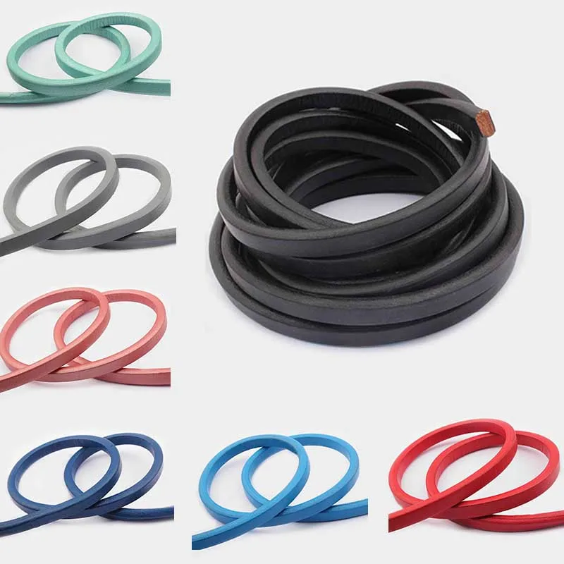 

10x6mm Camel Tan Real Licorice Leather Cord 1 Yard
