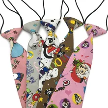 Детские свободные руки играть Harajuku Забавный мультфильм страница холст короткий резиновый галстук костюм вечерние Детские галстук шарф подарок