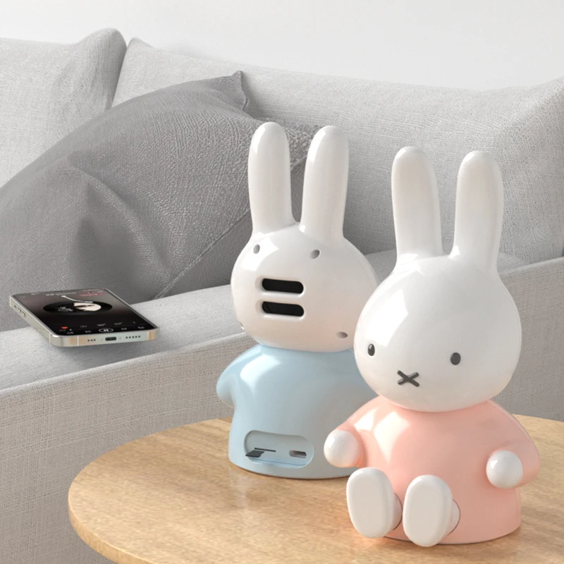 Miffy Bluetooth Figurine Speaker TF Card Design Wireless Speaker Super Bass 3D Digital Sound Loudspeaker Handfree MIC For gifts bluetooth speaker