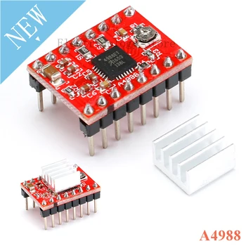 

A4988 Stepper Motor Driver With Heatsink Heat Sink For 3D Printer Parts SKR V1.3 1.4 GTR V1.0 RAMPS 1.4 1.6 MKS GEN V1.4 Board