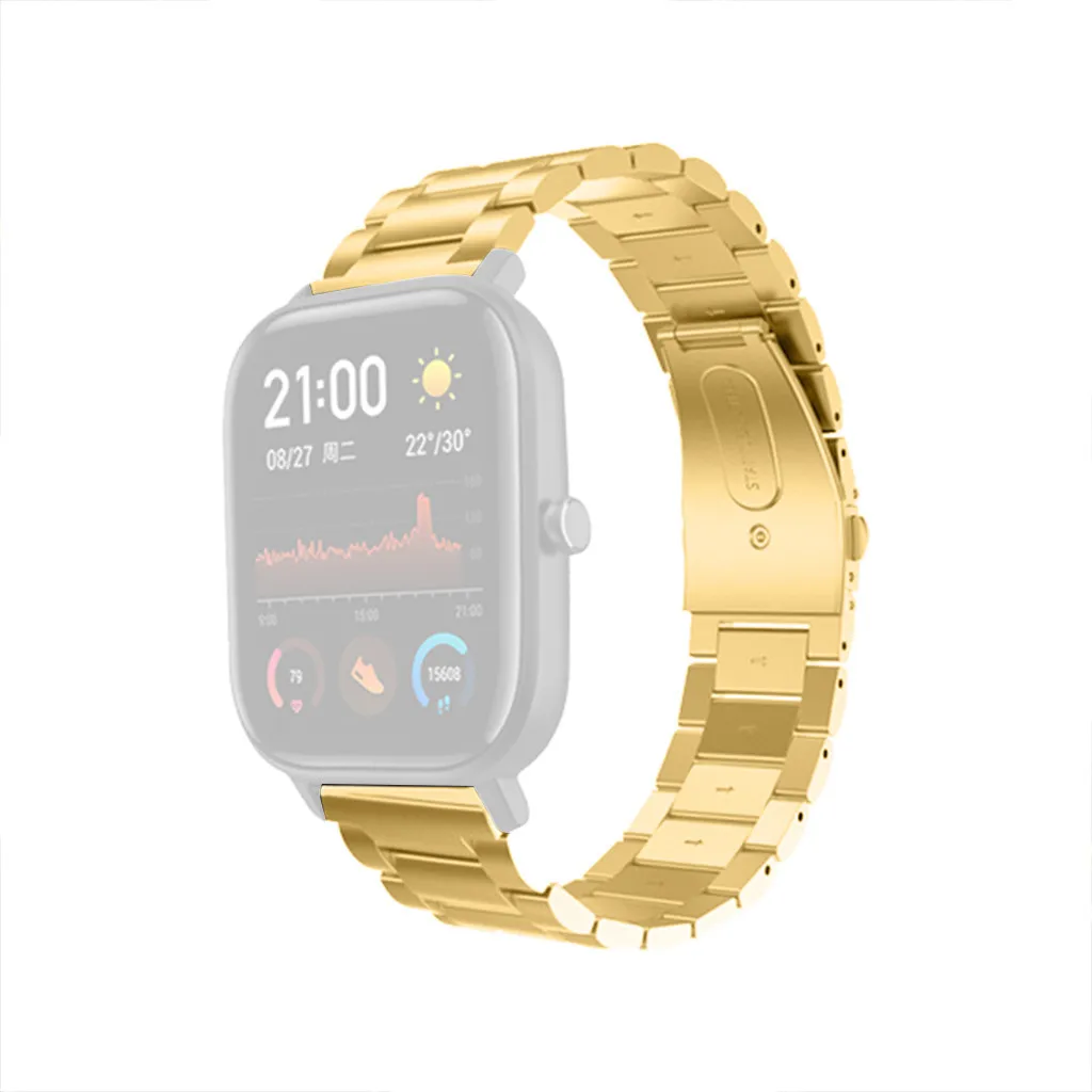 Ouhaobin браслет из нержавеющей стали для Xiaomi Huami Amazfit GTS Смарт часы ремешок браслет металлический ремешок 905#2