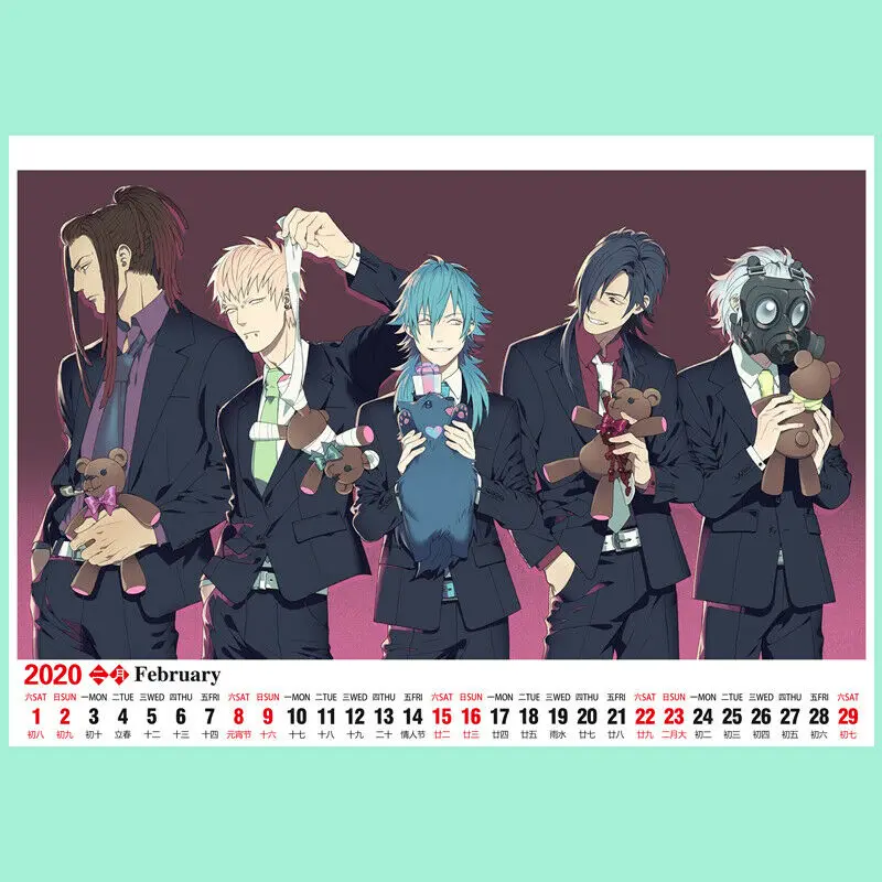 Аниме календарь DMMD dramatical Murder Seragaki Aoba Настольный 13 страниц подарок на год