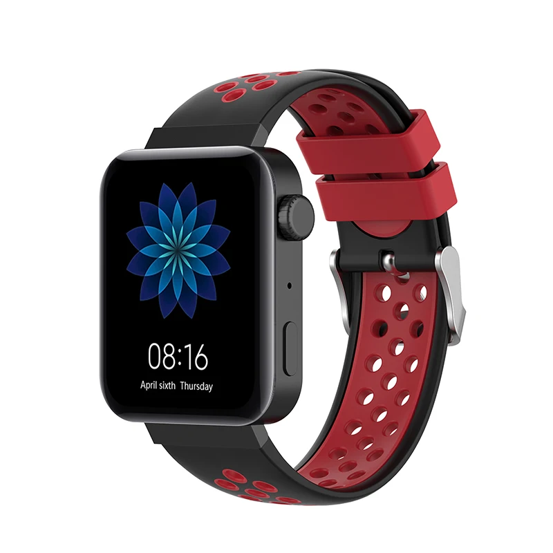 B Style black-red Великолепный подарок correa для xiaomi band аксессуары для часов Ремешок для mi Watch band спортивный силиконовый браслет для xiaomi smart watch - Цвет: B Style black-red