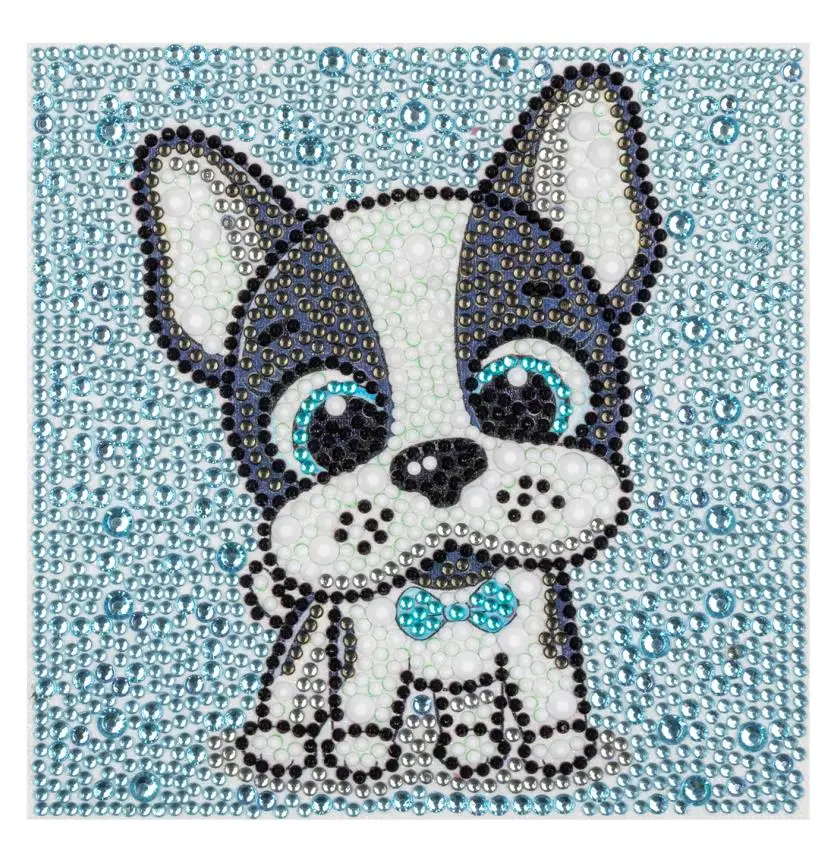 DIY Diamond Painting by Number Kits for Kids Cartoon Animal Picture Crystal Rhinestone Diamond Embroidery for Children Gifts 