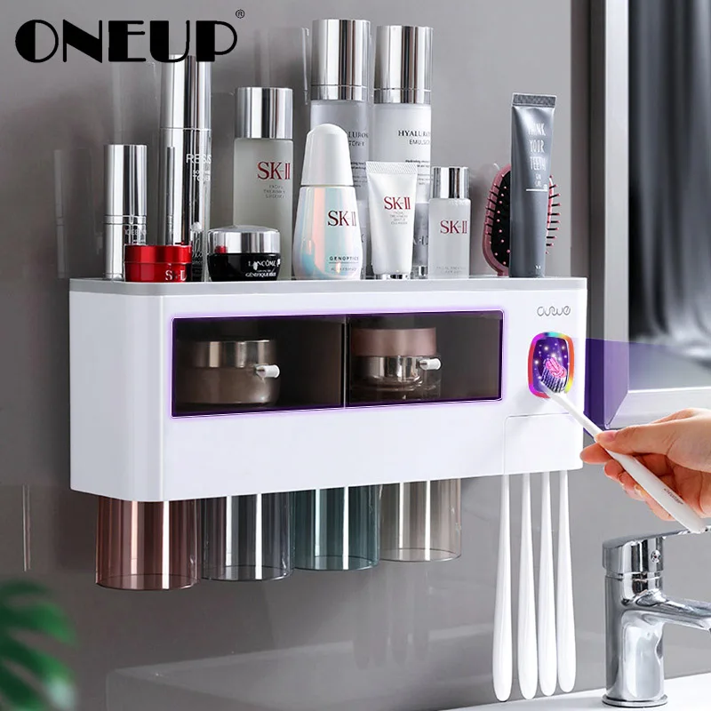 ONEUP Neue Zahnbürste Halter Für Badezimmer Automatische Zahnpasta