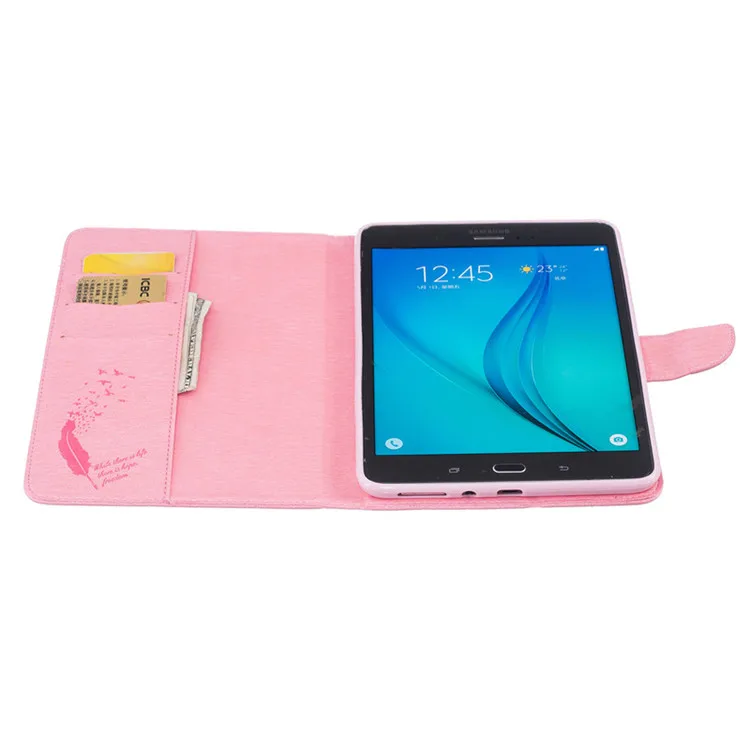 Модный чехол книжка из искусственной кожи с принтом Plume для Samsung Galaxy Tab A 8 0 T350 T355 SM