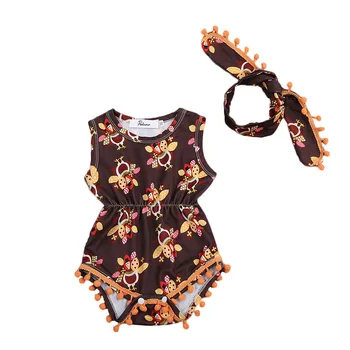 

Sweet Newborn Baby Girl Little Bees Tassels Bodysuits Girl Fille Headband Playsuit Bodysuit Outfit Sunsuit Clothing