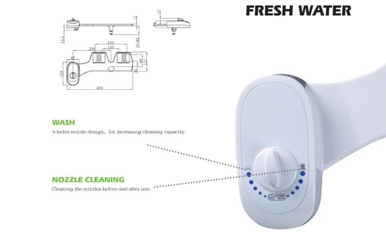 Body Cleaner Simple Butt Washing Women 's Cleaner Toilet Cover Plate Non-Plug-in Two Modes Cold Water Washing Bidet