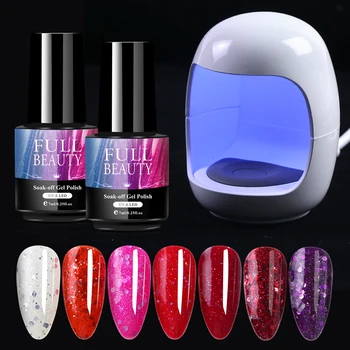 

Egg Shape UV LED Lamp Set With Nail Gel Polish Varnish Manicure Kit Finger Mini Nail Dryer Pedicure Professional Tools TR1579