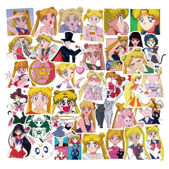 

50Pcs Anime Sailor Moon Sticker Paster Cartoon Scrapbook Craft Decor Cosplay Costumes Prop Accessories