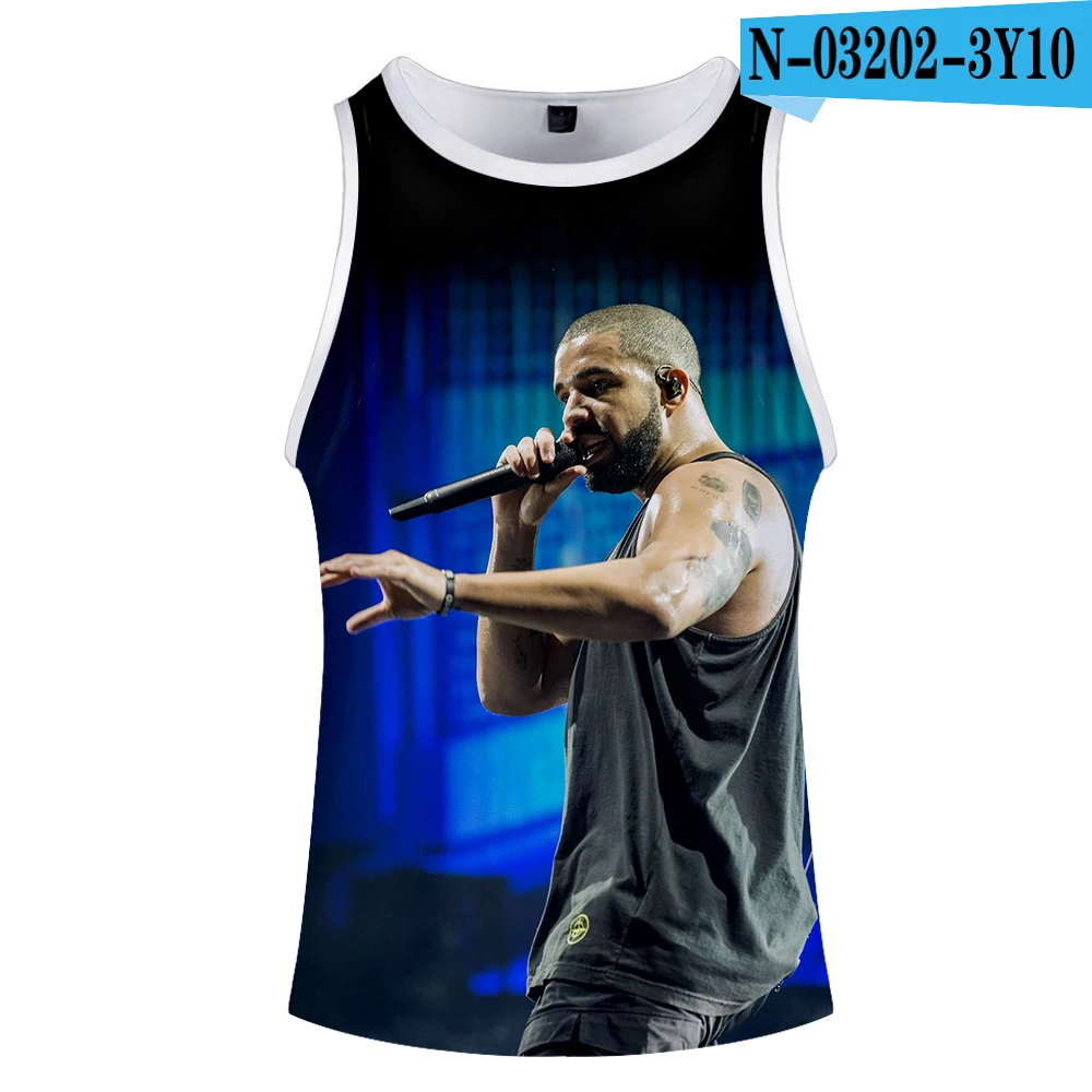 Новинка,, топы с 3D принтом DRAKE, женские, мужские, летние, крутые, без рукавов, жилет,,, Повседневная Уличная одежда - Цвет: 2