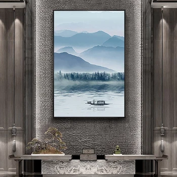 

Paint Corridor Decorative Painting by Number Art Painting by Numbers Hand-painted Stroke Landscape Ancient Style Zen Home