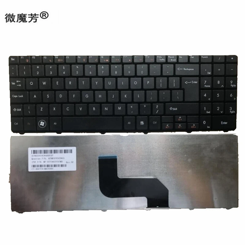 Для шлюза английская клавиатура для Packard Bell TR81 TR82 TR85 TR86 MS2274 MS2285 MS2288 MS2273 США клавиатура для ноутбука черный блокнот