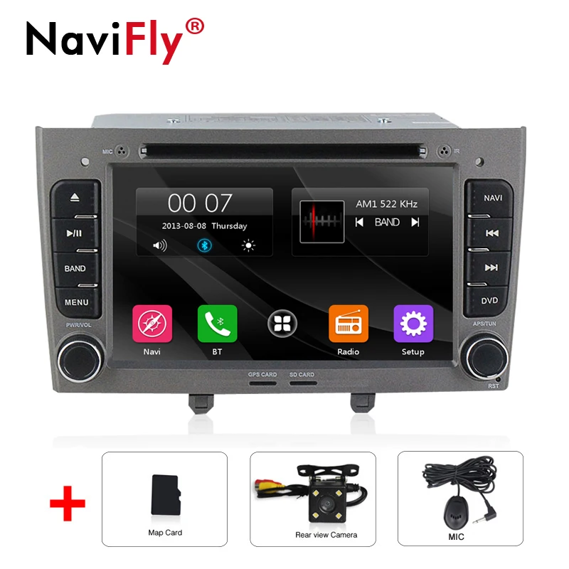 Автомобильный аудио плеер для peugeot 408 308 308SW 2din DVD мультимедиа с gps навигацией SD карта Bluetooth стерео - Цвет: add view camera