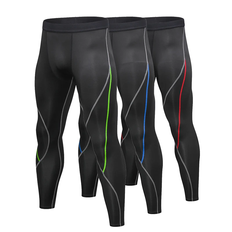 Quick Dry Skinny Running Tights Men Compression Fitness Crossfit Training Gym Leggings Sports Jogging Long Yoga Athletic Pants