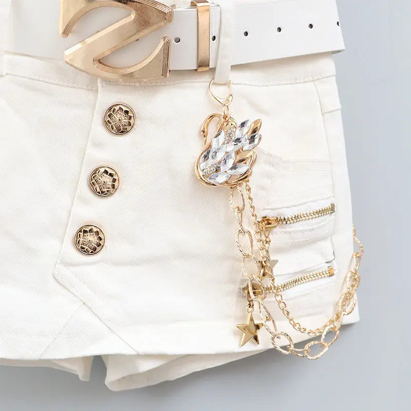 2025 sommer Neue Trend Punk Stil Elastische Dünne Sexy Damen Tasche Hüfte Denim Rock Weibliche Jeans Mini Rock Passenden Gürtel mujer – Detail 25