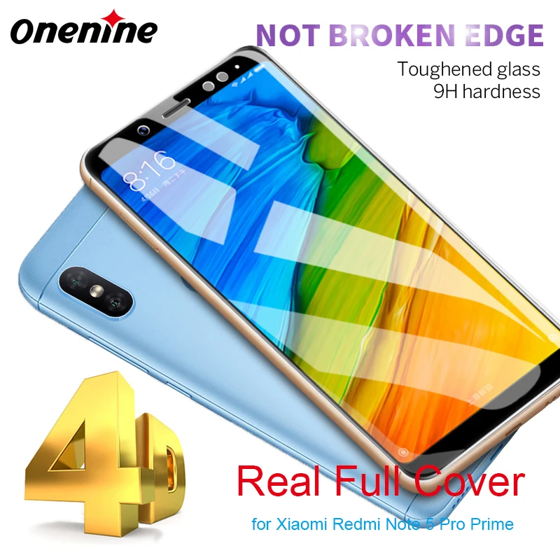 4D полное покрытие закаленное стекло для Xiaomi Redmi Note 5 Pro защита экрана 9H 3D изогнутая