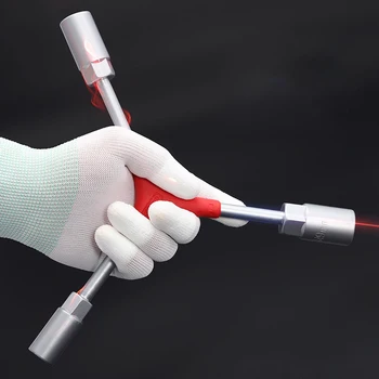 

1pcs 3 Way Rubber Y Handle Hex Socket Wrench Trigeminal Spanner for Bike Bicycle Cycling Repair Tool Hexagon long wrench sleeve