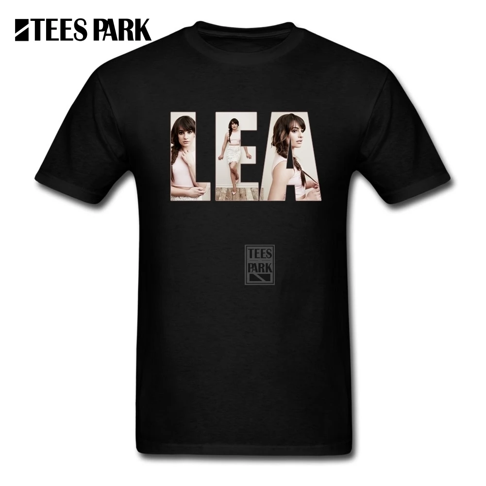 Man T-Shirt Letter Print Clothes T Shirt Plus Size Lea Michele Male Short Sleeve Tops O Neck Cotton Tee Hip Hop Mens Funny | Мужская