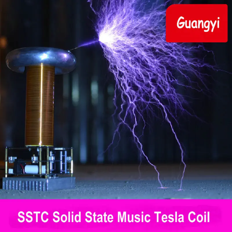 Катушка Тесла производитель искусственных молний музыка катушка SSTC молния