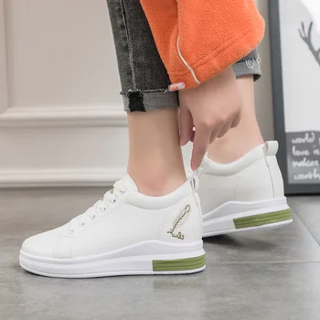 

2019 Within Increase Small White Shoes Woman All-match Thin Chalaza Flange Casual Shoes Shoe Of Sponge Cake Woman