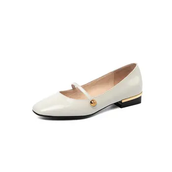 

Comfortable low Heel Pumps High Quality Genuine Leather Slip-on Shoes Fashion Shallow Special Women's Pumps