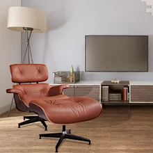 Домашняя мебель кресло с оттоманкой коричневый шезлонг классическое