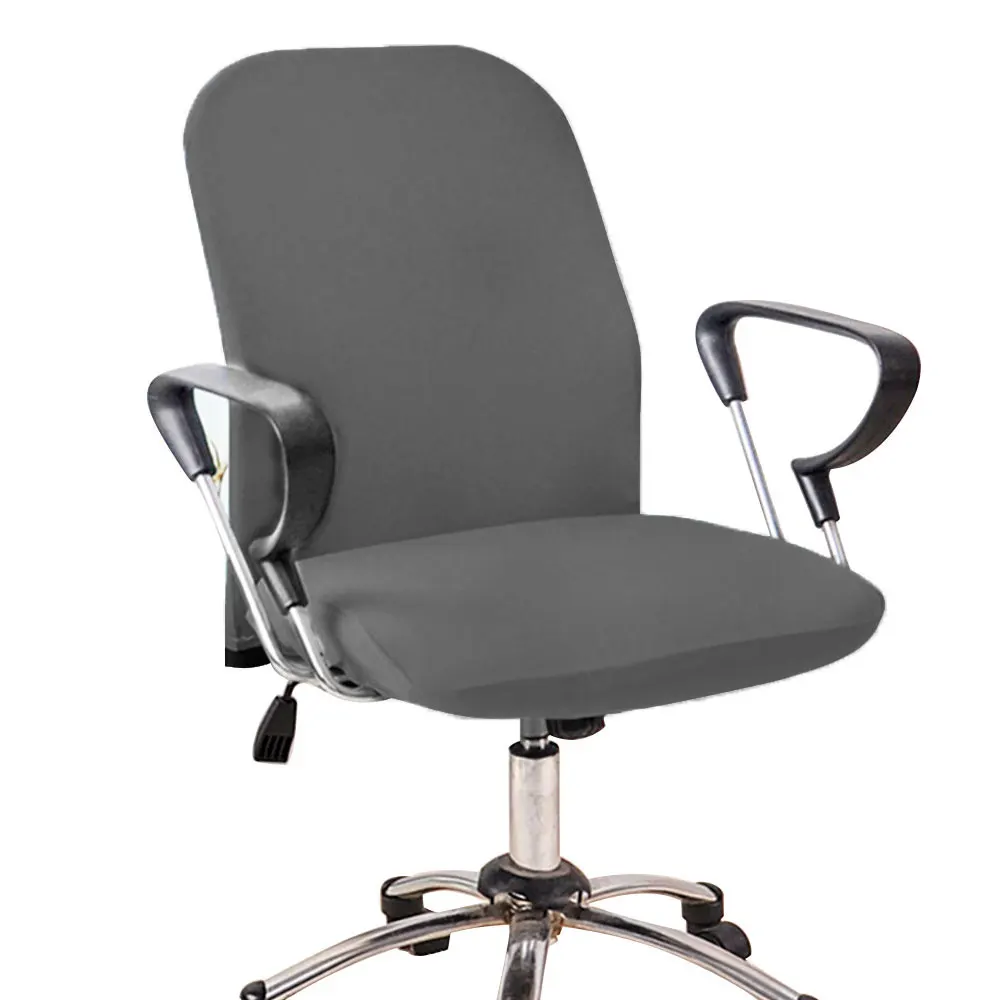 Компьютерное офисное кресло чехол на компьютерное кресло офисное кресло пылезащитный чехол четыре сезона универсальный сплошной цвет разделение из двух частей - Цвет: A
