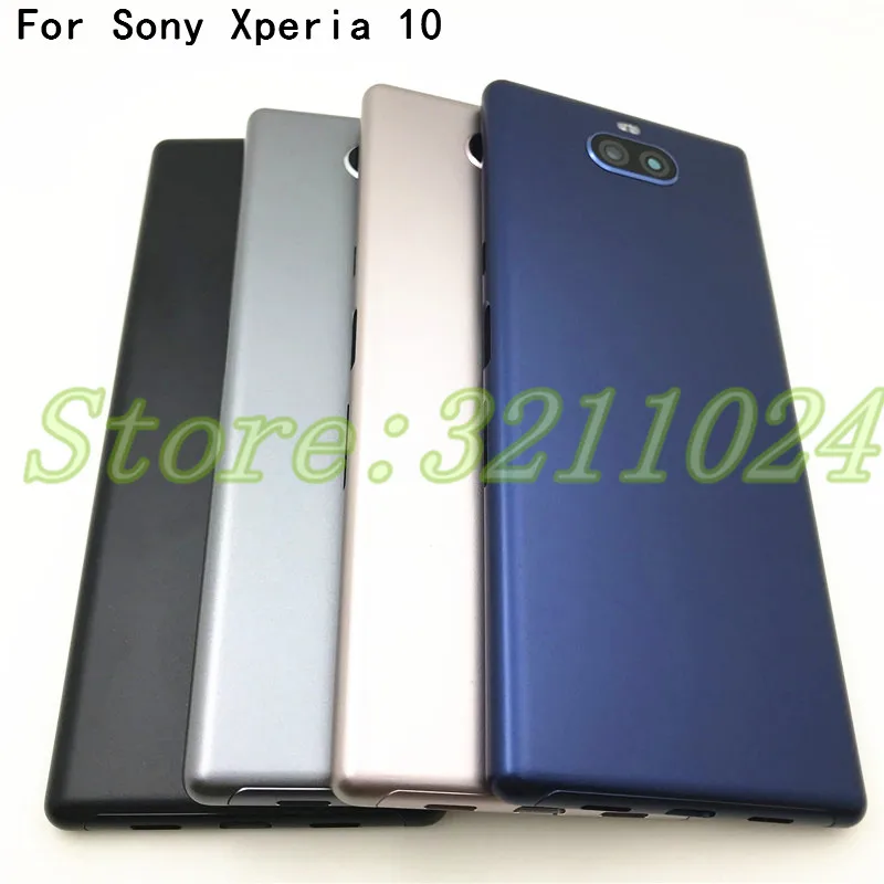 Для sony Xperia 10 I3123 I3113 I4113 I4193 Корпус Крышка батарейного отсека Дверь задняя крышка Шасси рамка задняя крышка корпус+ логотип