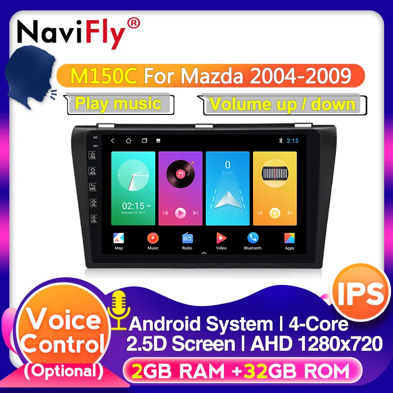 Головное устройство Автомобильное на Android 10 для Mazda 3 2004 2009 4G LTE 8 ядер встроенный