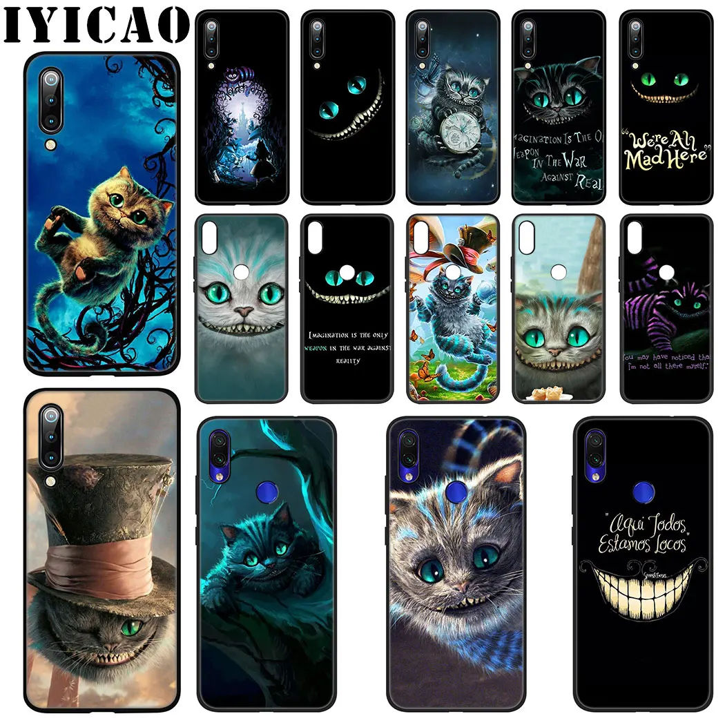 IYICAO Alice in Wonderland Cheshire Cat Soft Silicone Case for Xiaomi 9 8 SE A2 Lite A3 9T Pro A1 CC9 5X 6X MAX 3 F1 |