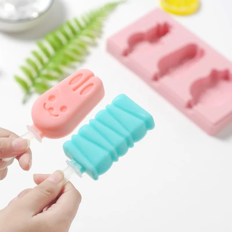 Силиконовая цельная форма для мороженого палочка с крышкой ручная работа DIY