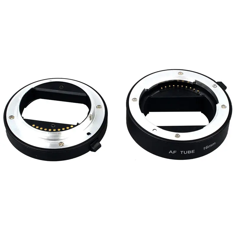 Черный металл AF Автофокус Макро Удлинитель Набор 10 мм и 16 мм для sony NEX E-mount для камеры NEX 3/3N/5/5N и полная Рамка A7 A7S/A7S