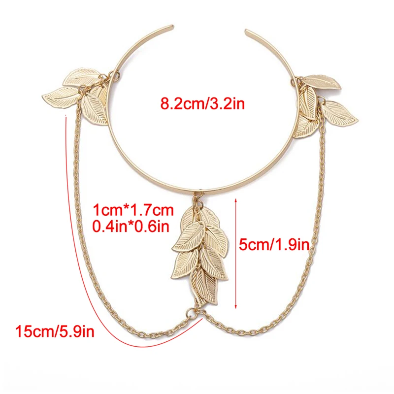 1PCS Boho Retro Leaves Upper Arm Bracelet for Women Love Retro Bracelet Bangle Jewelry Female Charms Cuff