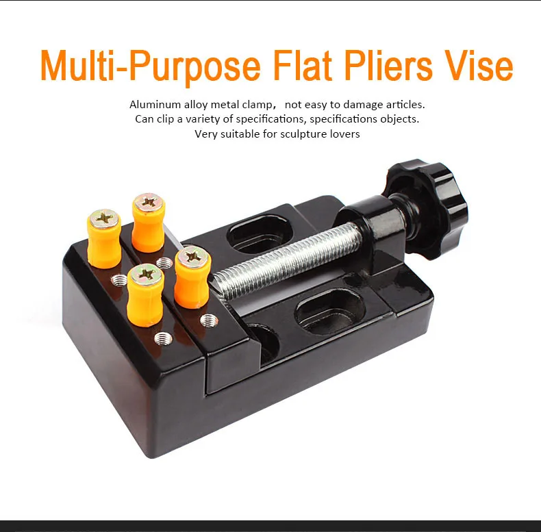 Mini Drill Press Flat Clamp Table Jaw Bench Vice Opening Hold Small Model Parts 