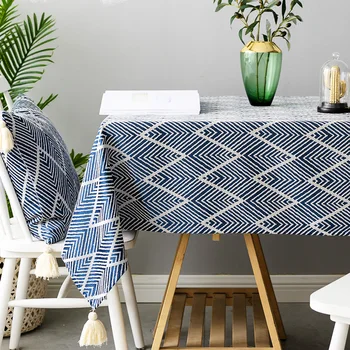 

Art small fresh table cloth art stripe rectangle tea table cloth North Europe square round table cloth