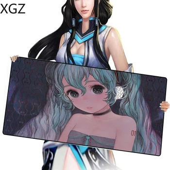

XGZ Hot Hatsune Future Mousepad 60X30CM /90X40CM XXL Game Player Locking Edge Mouse Pad Keyboard Computer mouse Best