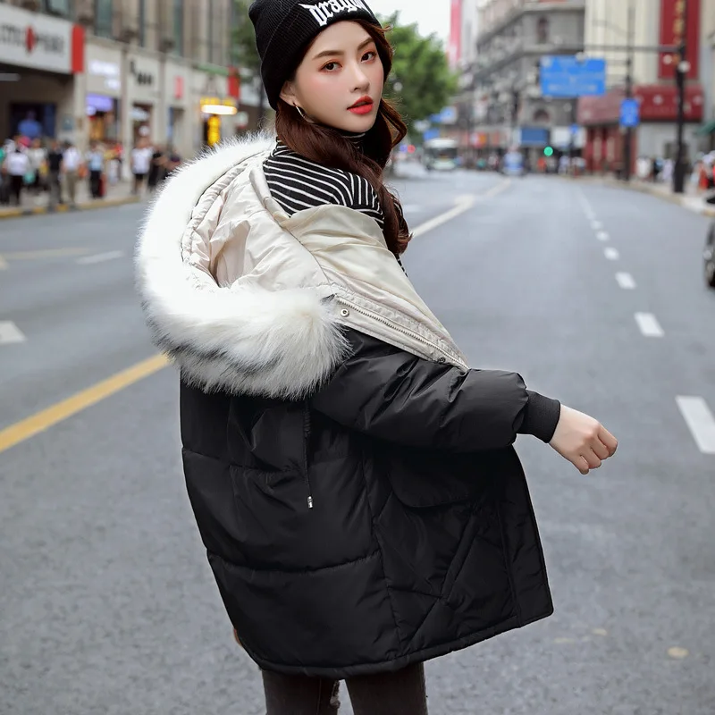 

Photo Shoot 19 New Style down Feather Women's Korean-style Dongdaemun Loose-Fit BF Students Cotton-padded Clothes INS Hong Kong