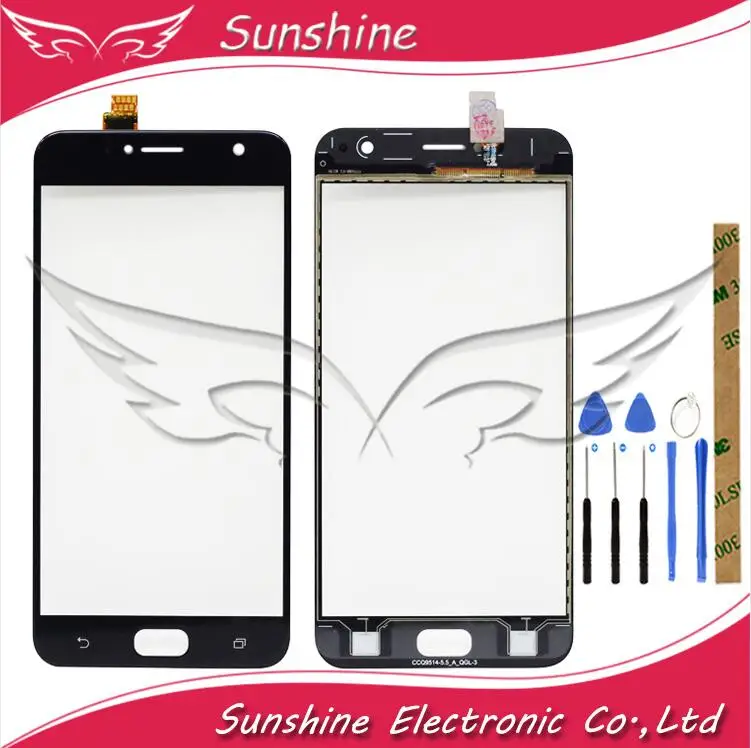 black with tools Хорошее качество Переднее стекло дигитайзер панель для Asus Zenfone 4 Selfie ZB553KL сенсорный экран - Цвет: black with tools