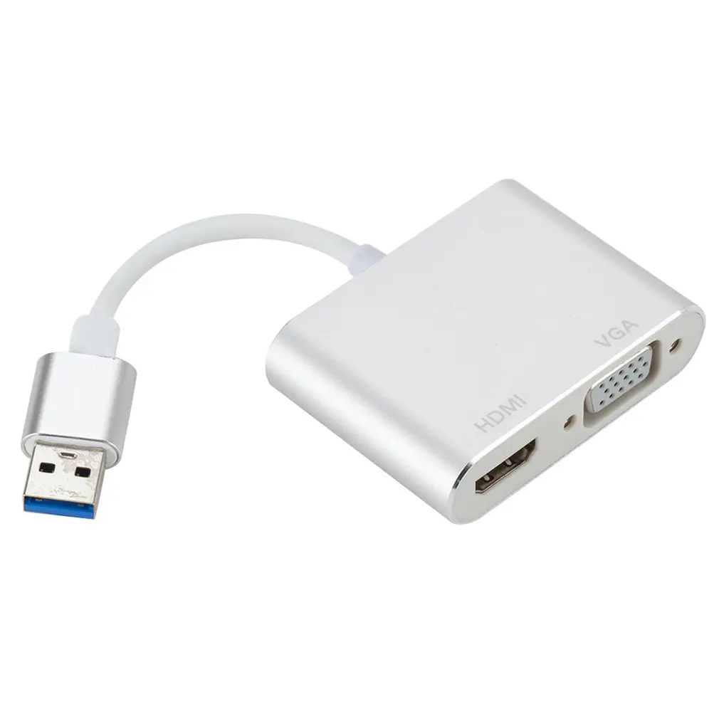  USB3.0 a Hdmi Vga 4K Hd 1080P Multi-Display 2-in-1 Usb per convertitore di Hdmi Audio Video Cable p