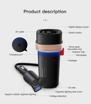 

12V Car Air Purifier NANOX Ozone Oxygen 3.8 million Air Ionizer Auto Air Deodorizer Air Purifier For Car ароматизатор в машину