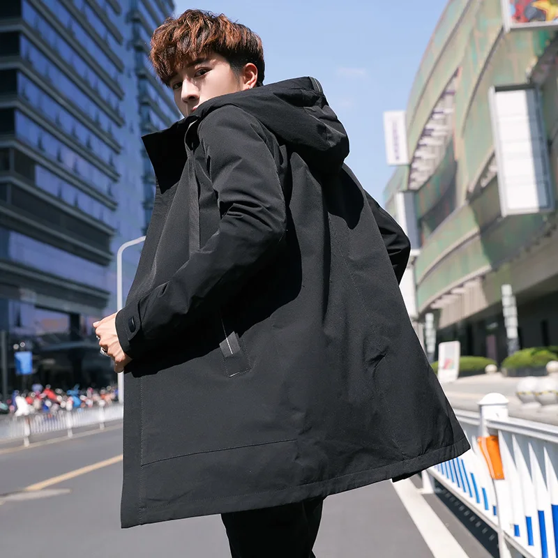 

Hip Hop Men Jacket Coat New Fashion Trench Coat New Autumn Streetwear Casual Silm Overcoat Bomber Jacket Male