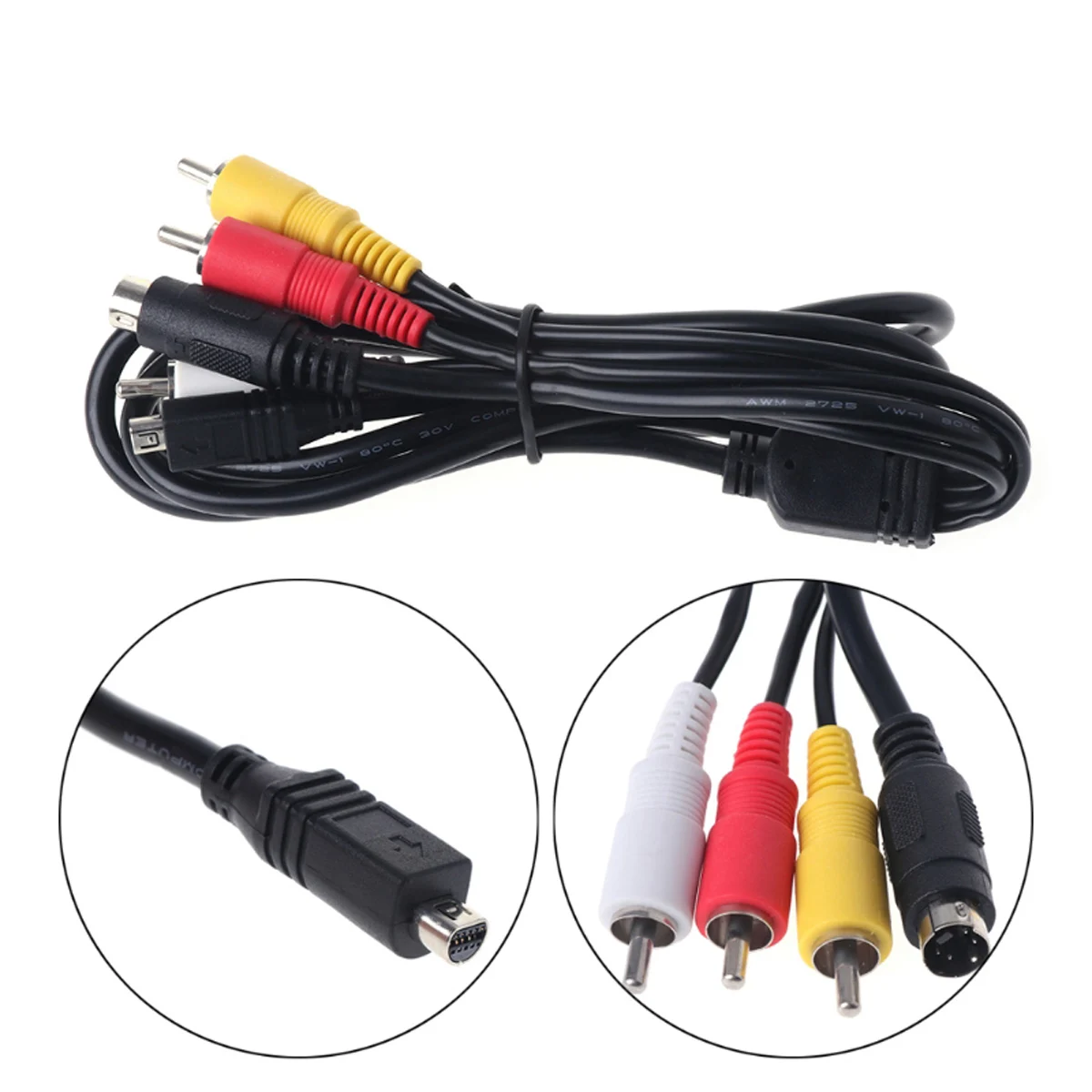 High Quality Lead AV Cable 10-Pin DVI DV Connector To 3 RCA S-Video For Sony DCR Handycam Camcorder Digital Camera VMC-15FS A/V