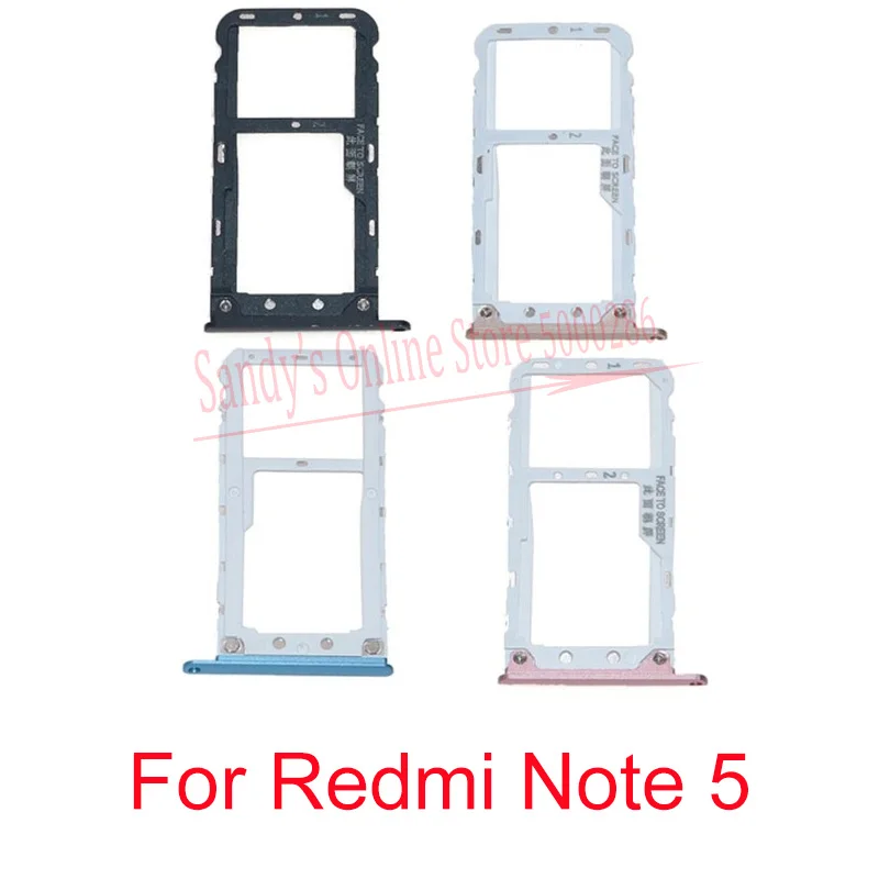 

10 PCS New Sim Card Tray Holder Reader For Xiaomi Mi Redmi Note 5 Note5 Sim Tray Card Holder Slot Spare Repair Parts