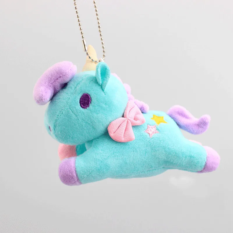 Единорог плюшевые Keychain14cm Kawaii Маленькие близнецы звезды милые мини мягкие животные подвеска лошадь игрушки для детей подарок