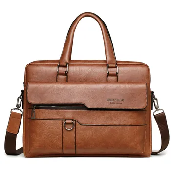 

New Retro Men 's Handbag Same Business One Shoulder Straddle Laptop Briefcase Messenger Bags For