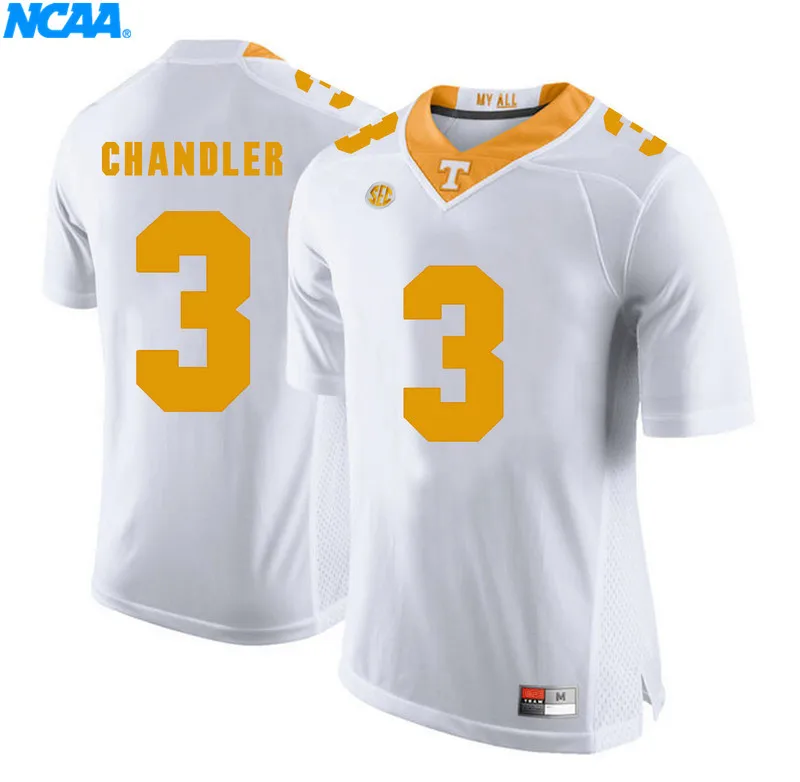 Новое поступление, высокое качество, Tennessee CHANDLER#3 CHESNEY#7, футболки для колледжа, ограниченная серия, майки, S-XXXL - Цвет: 4