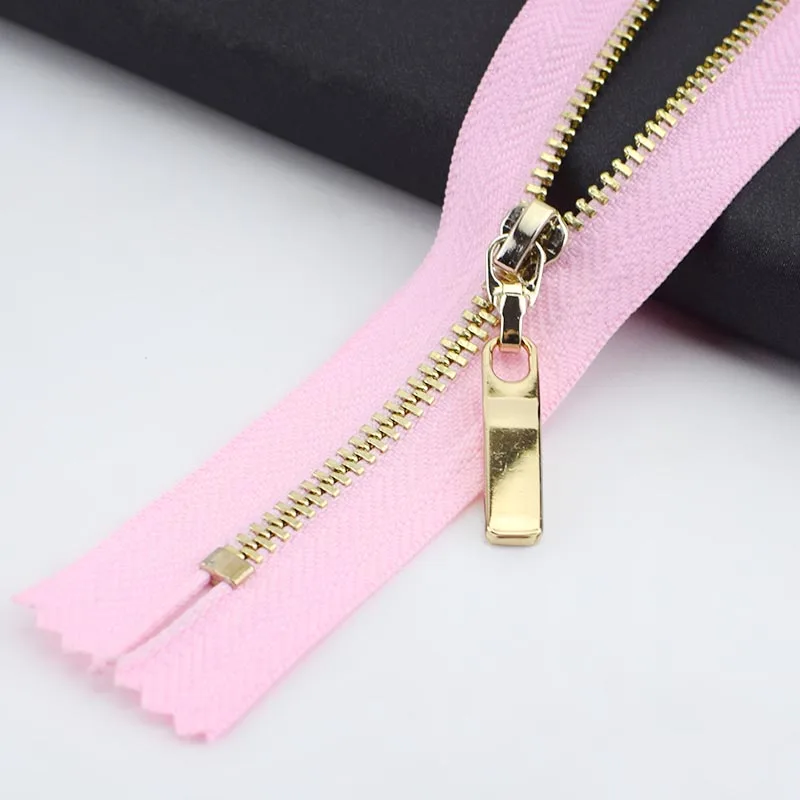 pink gold 3 шт. Meetee 3#20 см металлическая молния Медь зуб Closeend застежка-молния одежда джинсы карман на молнии сумки кошелек Ремонтный комплект аксессуары - Цвет: pink gold